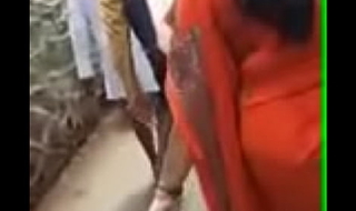 Cumshot on walking Desi bhabhis ass in public