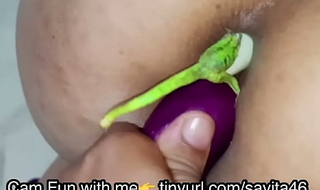 I wanted to attempt double penetration but my husband is not able to fuck me. So he uses vegetables to fuck my pussy and ass