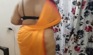 horny desi Indian bhabhi trying on her new clothes in her legislature