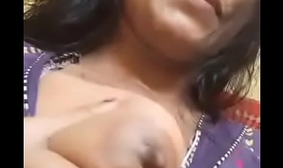 Aunty showing boobs to lover