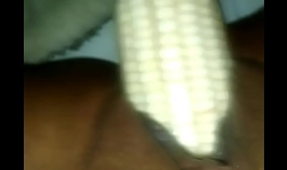 Indian aunty fucking a maize comb