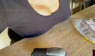 Hot Milf Working from Home Topless