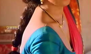 Hot cleavage show tamil video abstract part, beautiful tamil  saree