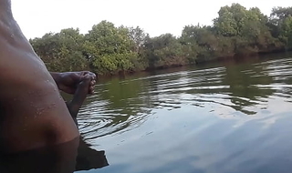 Desi Indian masturbating in openly place in rivers affixing 1