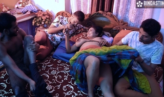 Desi Dirty Big Boobs Milf Sucharita Enjoys Group Sex With Her Three Friends ( Hindi Audio )