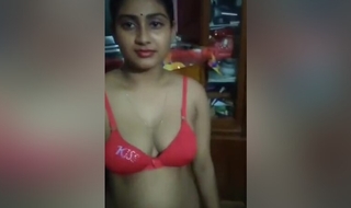 Cute Sexy Bengali Wife Striptease Show