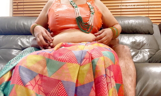 Indian Couple Romance essentially Cam - Wife Saree Undress Off - Boobs personate - Ass Spanked
