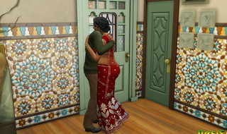 Hindi Version - Busty Landlord and Lakshmi Aunty cannot resist the young boy - WickedWhims