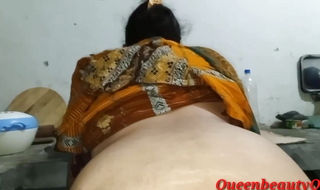 Indian husband went to the kitchen and had sex with his beautiful desi hot wife