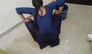 Young Indian Desi village step-sister was wearisome to hard blowjob fucking with step-brother in clear Hindi audio