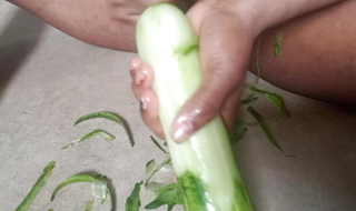 Whole CUCUMBER in My DARK pussy . Taking A Huge Cucumber in my pussy .  Screwing with cucumber . Painful sex video.