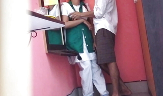 New Indian school sweeping fucking with her teacher