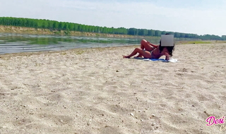 Having Naked Fuck Fun on Outdoor Nude Beach with a Fat Booty Sexy Stranger